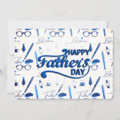 Bester Vater je, glücklicher Vatertag Einladung (Vorderseite)
