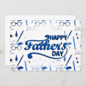 Bester Vater je, glücklicher Vatertag Einladung (Vorne/Hinten)