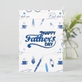 Bester Vater je, glücklicher Vatertag Einladung (Stehend Vorderseite)