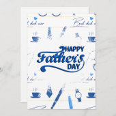 Bester Vater je, glücklicher Vatertag Einladung (Vorne/Hinten)