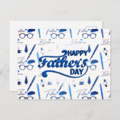 Bester Vater je, glücklicher Vatertag Feiertagspostkarte (Vorne/Hinten)