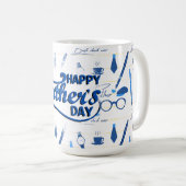 Bester Vater je, glücklicher Vatertag Kaffeetasse (VorderseiteRechts)