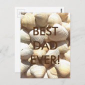 Bester Vater je glücklicher Vatertag Seashells Bea Postkarte (Vorne/Hinten)