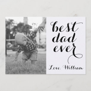 Bester Vater je glückliches Vatertag Custom Foto Karte