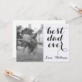 Bester Vater je glückliches Vatertag Custom Foto Karte (Vorderseite/Rückseite Beispiel)