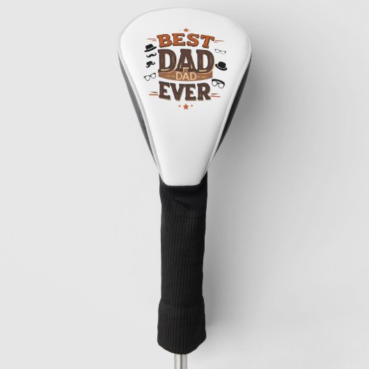 Bester Vater je Golf Head Cover - Personalisiertes Headcover (Vorderseite)