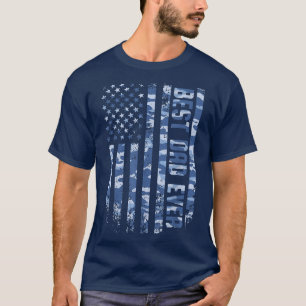 Bester Vater je Grafik USA Flaggen Marine Vatertag T-Shirt