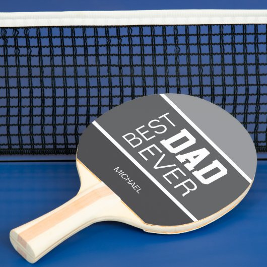 Bester Vater je Grau Personalisiert Tischtennis Schläger (InSitu)