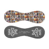 Bester Vater je graues Leder Print 6 Foto Collage Baseball (Paneele)