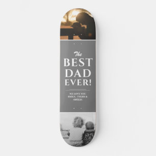 Bester Vater je Gray Vatertag 2 FotoCollage Skateboard