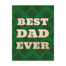 Bester Vater je Green Kariert Vathage Card