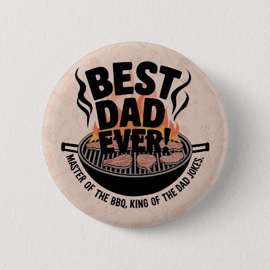 Bester Vater je GRILLEN Design - King of the Grill Button (Vorderseite)
