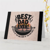 Bester Vater je GRILLEN Design - King of the Grill Karte (Gelbe Blume)