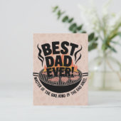 Bester Vater je GRILLEN Design - King of the Grill Postkarte (Stehend Vorderseite)