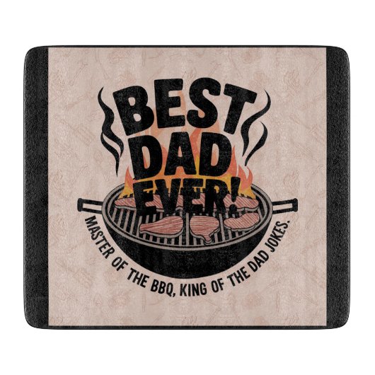 Bester Vater je GRILLEN Design - King of the Grill Schneidebrett (Vorderseite)