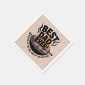 Bester Vater je GRILLEN Design - King of the Grill Serviette (Ecke)