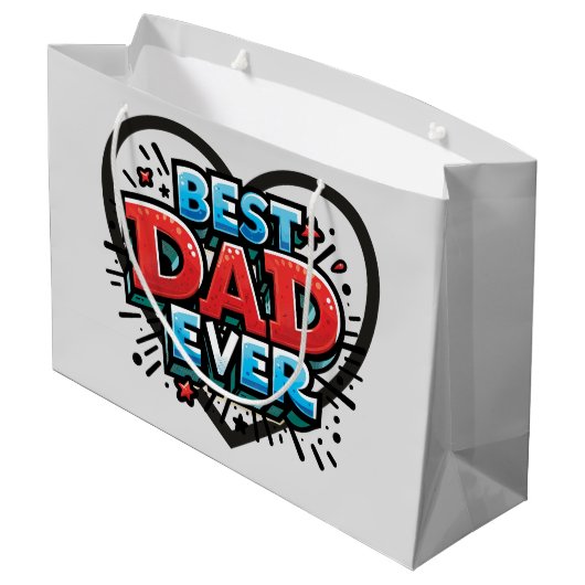 Bester Vater je Große Geschenktüte (Rückseite Schrägansicht)