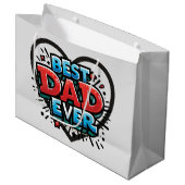Bester Vater je Große Geschenktüte (Vorderseite Schrägansicht)