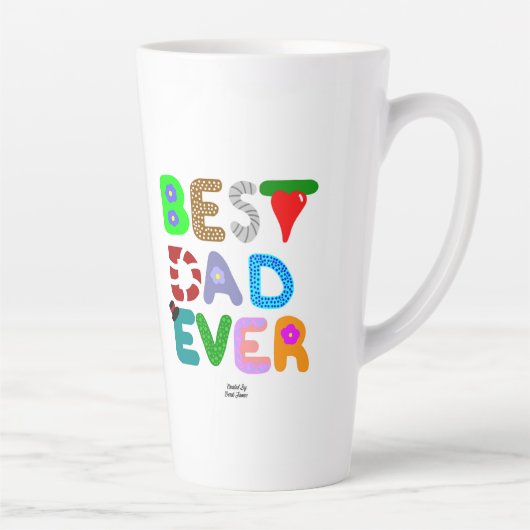 Bester Vater je große Latte-Tasse Milchtasse (Rechts)