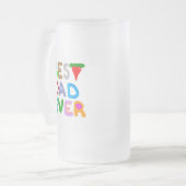 Bester Vater je große Mattierte Glass-Tasse Mattglas Bierglas (Vorderseite Links)