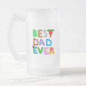 Bester Vater je große Mattierte Glass-Tasse Mattglas Bierglas (Links)