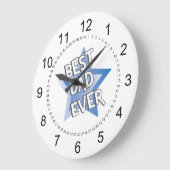 Bester Vater je Große Wanduhr (Winkel)