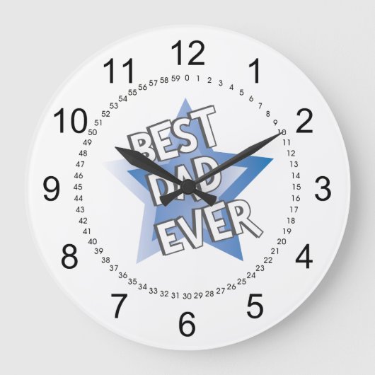 Bester Vater je Große Wanduhr (Vorderseite)