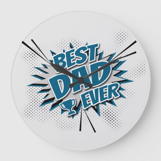 Bester Vater je Große Wanduhr (Vorderseite)
