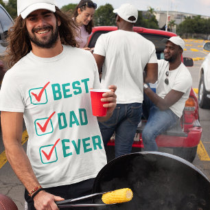 Bester Vater je großer Drucktyp, der mit einem neu T-Shirt