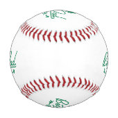 Bester Vater je grüne Typografie mit Bäumen Baseball (Vorderseite)