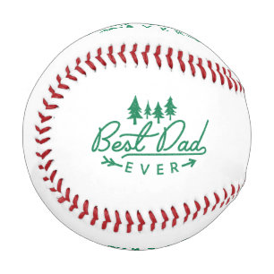 Bester Vater je grüne Typografie mit Bäumen Baseball