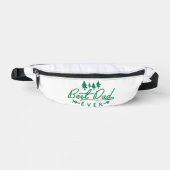 Bester Vater je grüne Typografie mit Bäumen Bauchtasche (Vorderseite)