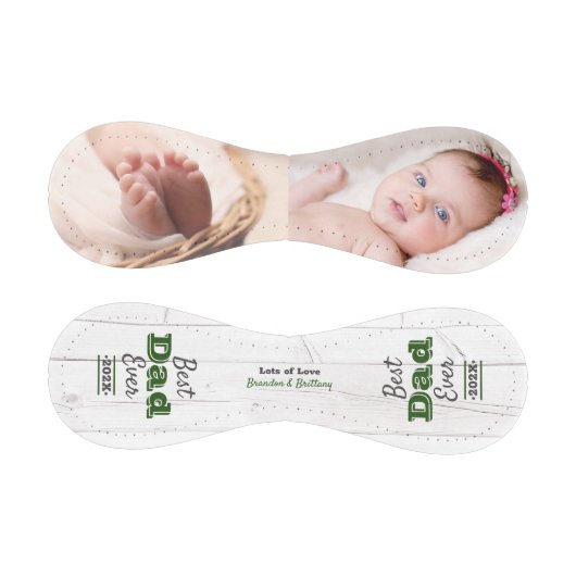 Bester Vater je grüne Typografie Rustikales Holz M Baseball (Paneele)