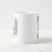 Bester Vater je Grunge Border Foto Jumbo-Tasse (Vorderseite)