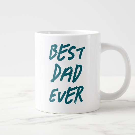 Bester Vater je Grunge Border Foto Jumbo-Tasse (Rechts)