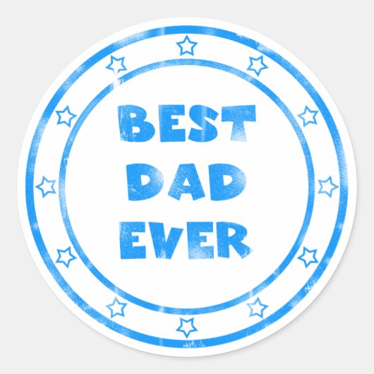 Bester Vater je Grunge Briefmarke Sticker (Vorderseite)