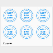 Bester Vater je Grunge Briefmarke Sticker (Blatt)