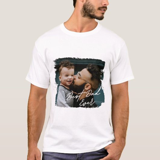 Bester Vater je handgeschriebenes Skript, benutzer T-Shirt (Vorderseite)