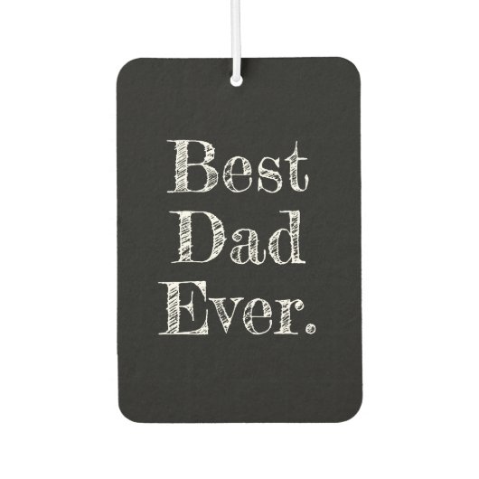 Bester Vater je handgezeichnete Typografie Schwarz Autolufterfrischer (Vorderseite)
