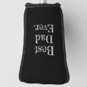 Bester Vater je handgezeichnete Typografie Schwarz Golf Headcover (Rotieren 90)