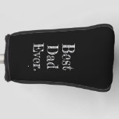 Bester Vater je handgezeichnete Typografie Schwarz Golf Headcover (Vorderseite)