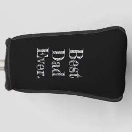 Bester Vater je handgezeichnete Typografie Schwarz Golf Headcover