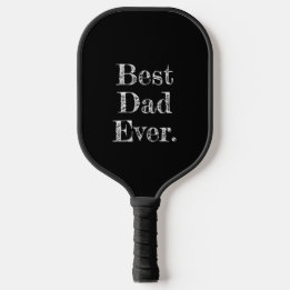 Bester Vater je handgezeichnete Typografie Schwarz Pickleball Schläger