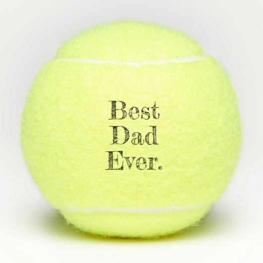Bester Vater je handgezeichnete Typografie Tennisbälle (Vorderseite)