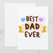 Bester Vater je Handklammer Kunst Feiertagskarte (Vorne/Hinten)