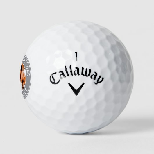Bester Vater je Haustier Hund Foto Personalisiert Golfball (Logo)