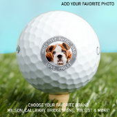 Bester Vater je Haustier Hund Foto Personalisiert Golfball