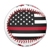 Bester Vater je Herd Thin Red Line Flag Foto Baseball (Vorderseite Links)