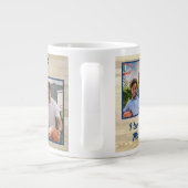 Bester Vater je Holz 3 Foto Collage Vater Jumbo-Tasse (Rückseite)