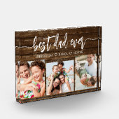 Bester Vater je Holz - Foto Collage des Vaters (Links)